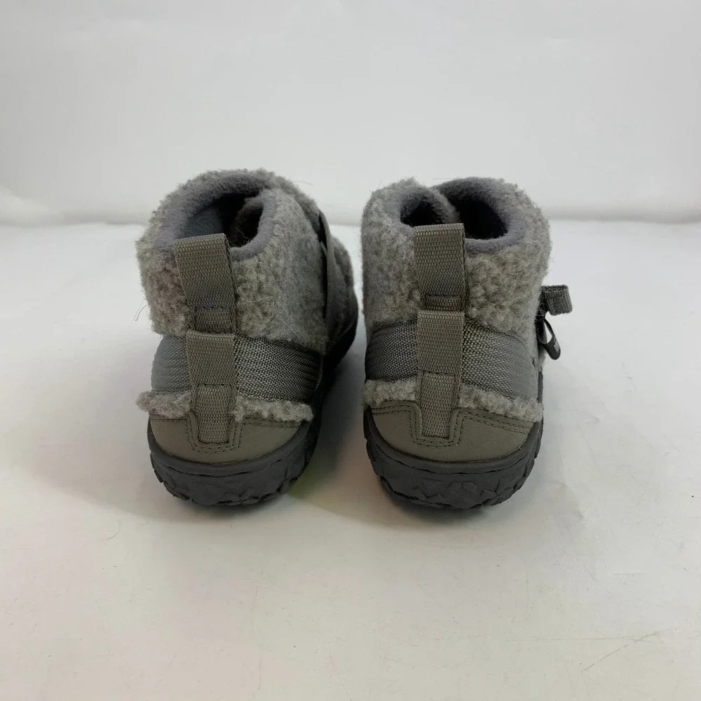 Chaco Revel Chelsea Cozy Gray Fleece Adjustable‎ Strap Ankle Boots Shoes